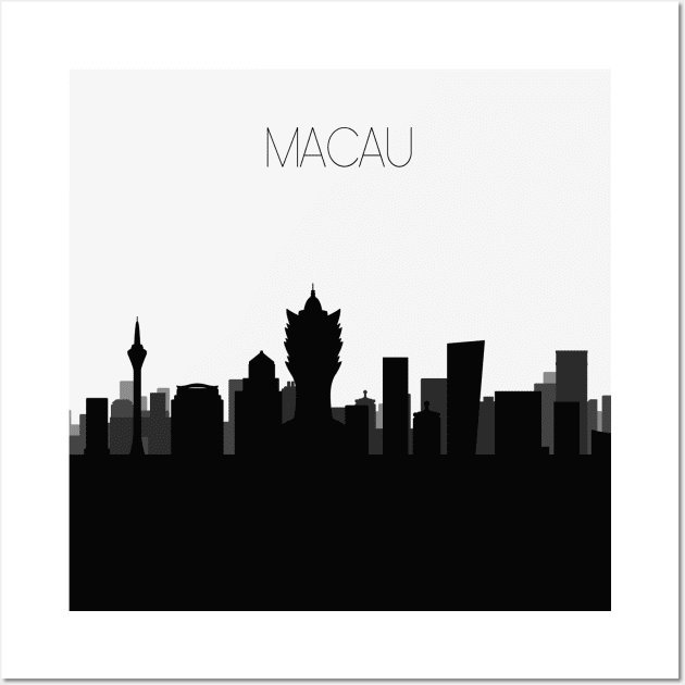 Macau Skyline Wall Art by inspirowl